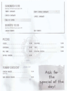 Menu posted March 11, 2025