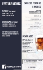 Menu posted March 30, 2022