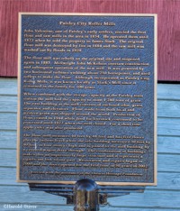 Stark’s Mill Built in town of Paisley in 1885 by James Stark, it replaced an earlier mill that burned. It operated as a gristmill and feed mill until 1972.