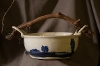 BLUE MOCHA Vine Handled Basket