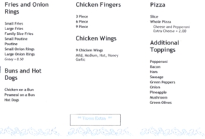 Menu posted March 2016 Menu posted March 2016